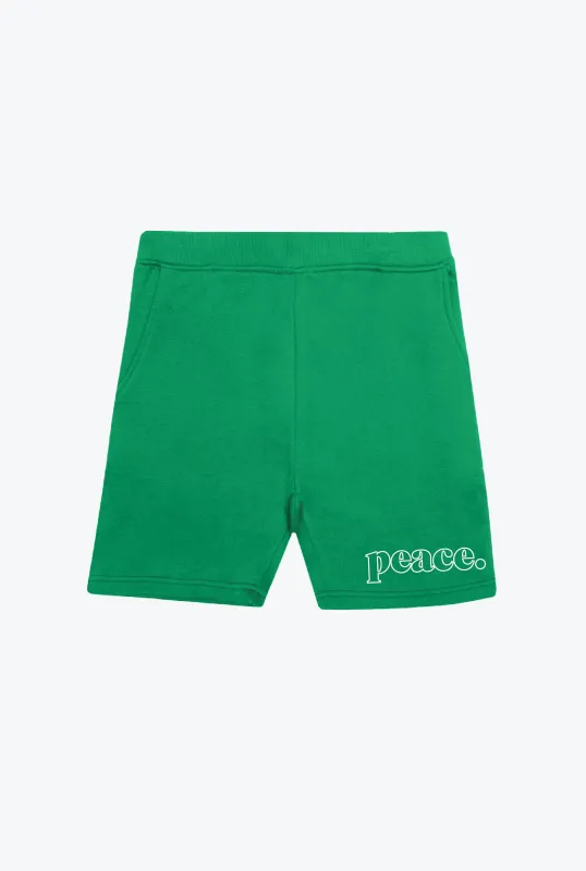Peace Basics Fleece Shorts - Green sold by Peace-Collective