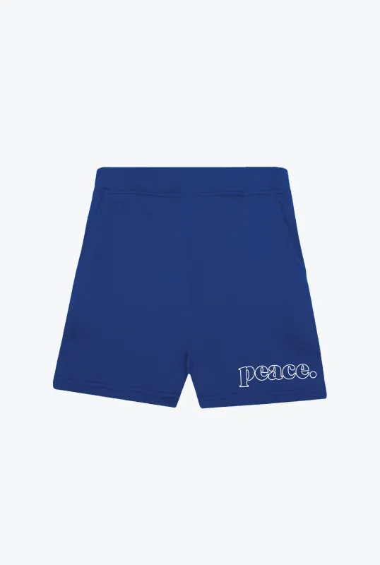 Peace Basics Fleece Shorts - Royal sold by Peace-Collective