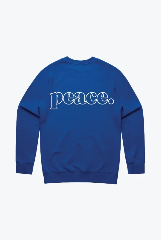 Peace Basics Crewneck - Royal sold by Peace-Collective