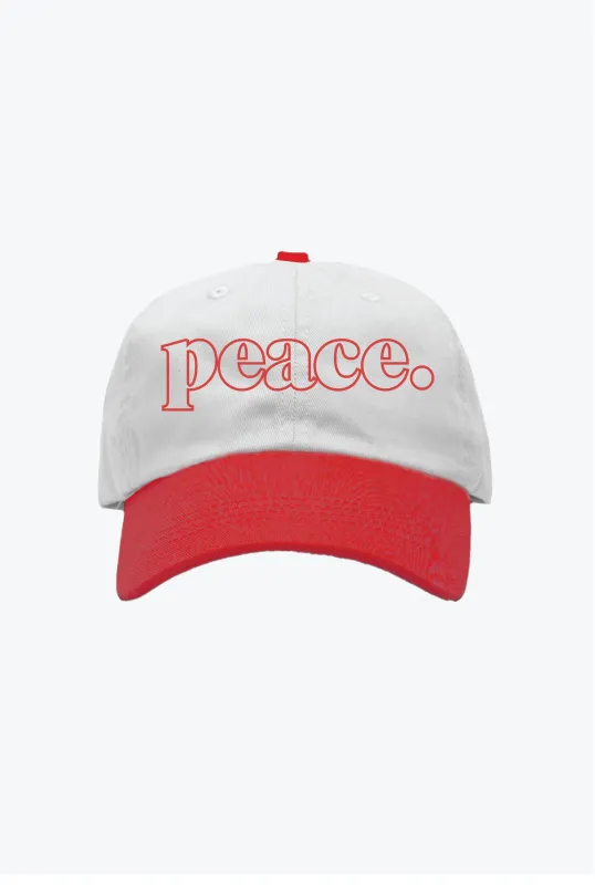 Peace Basics Dad Cap - Red sold by Peace-Collective