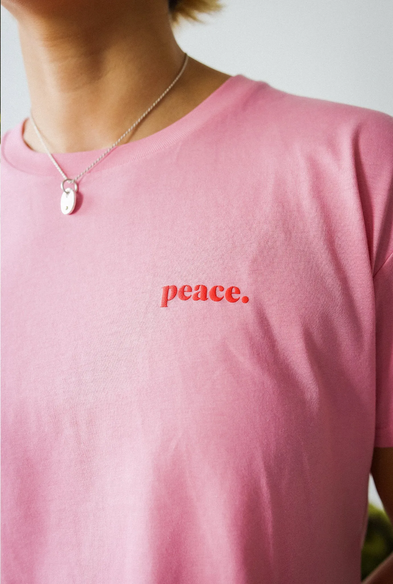 Peace Basics Womens Cropped T-Shirt - Pink sold by Peace-Collective product image thumbnail 2
