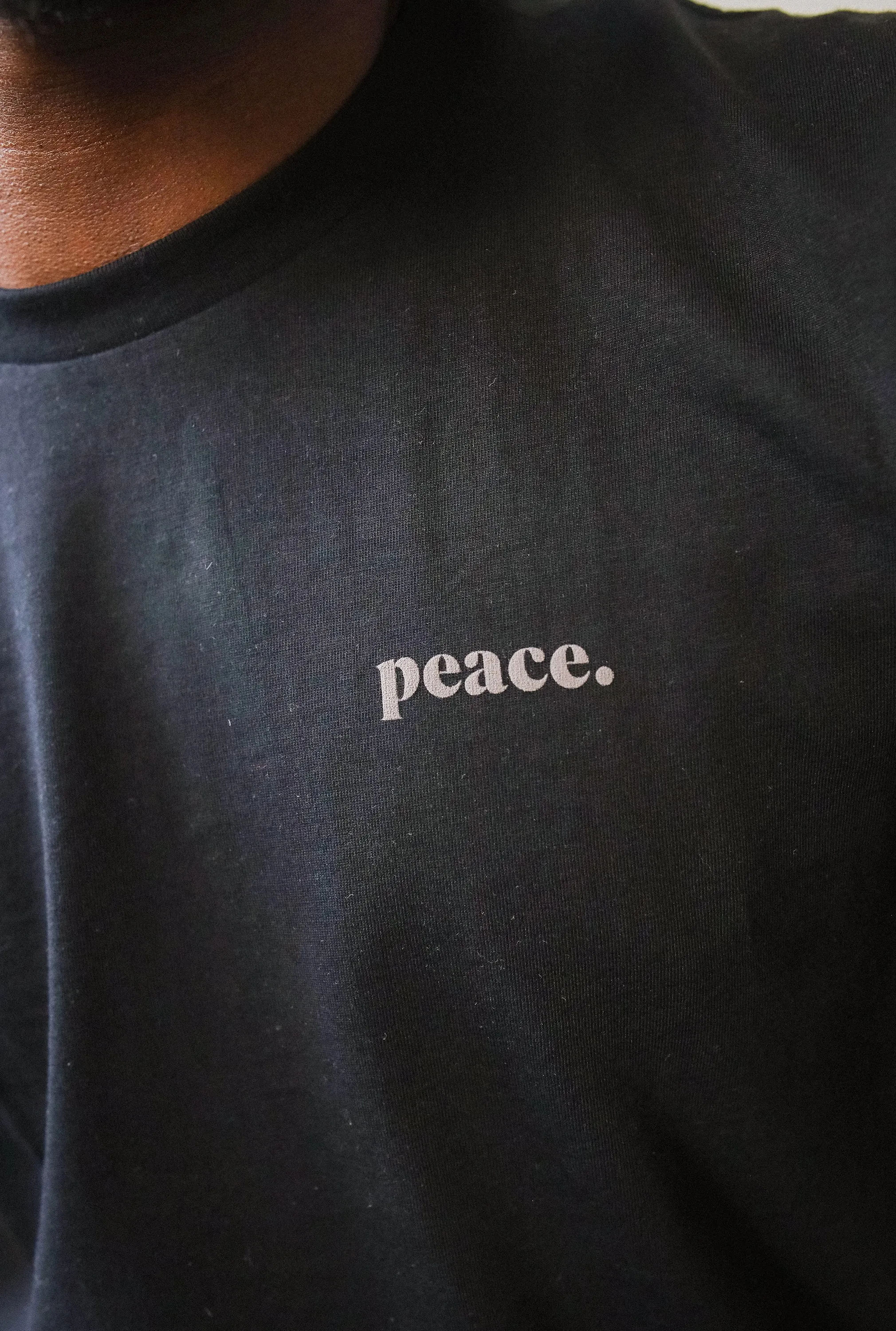 Peace Basics Cropped T-Shirt - Black sold by Peace-Collective product image thumbnail 3