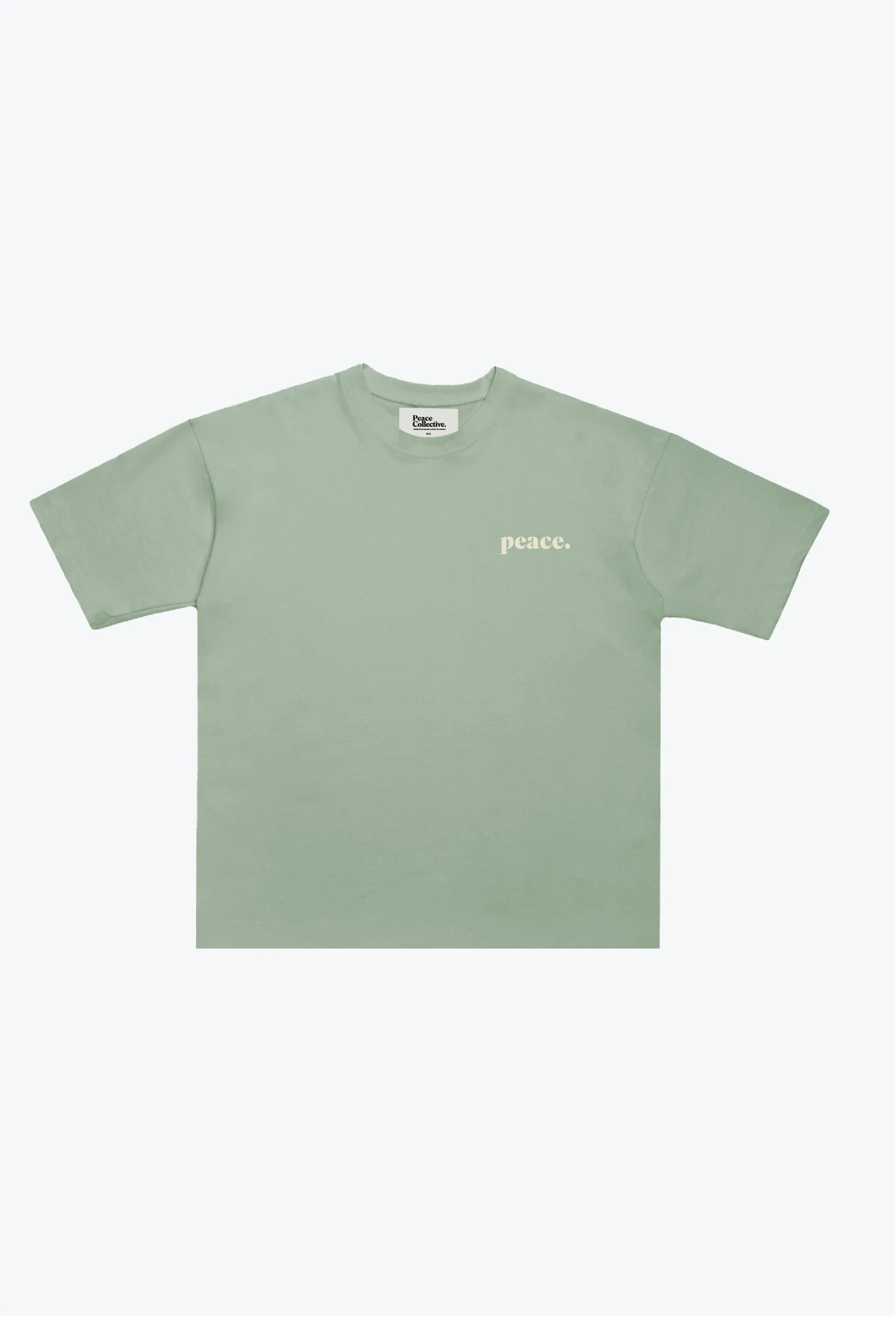 Peace Basics Cropped T-Shirt - Sage Green sold by Peace-Collective