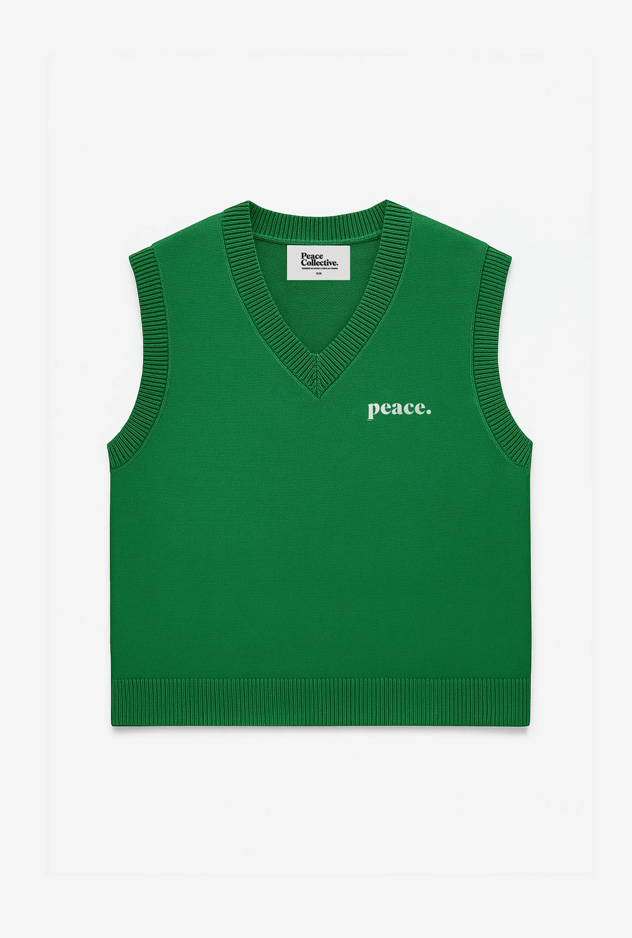 Peace Basics Sweater Vest - Green sold by Peace-Collective