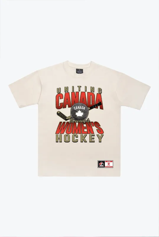 Hockey Canada Women's Tournament Heavyweight T-Shirt - Ivory sold by Peace-Collective