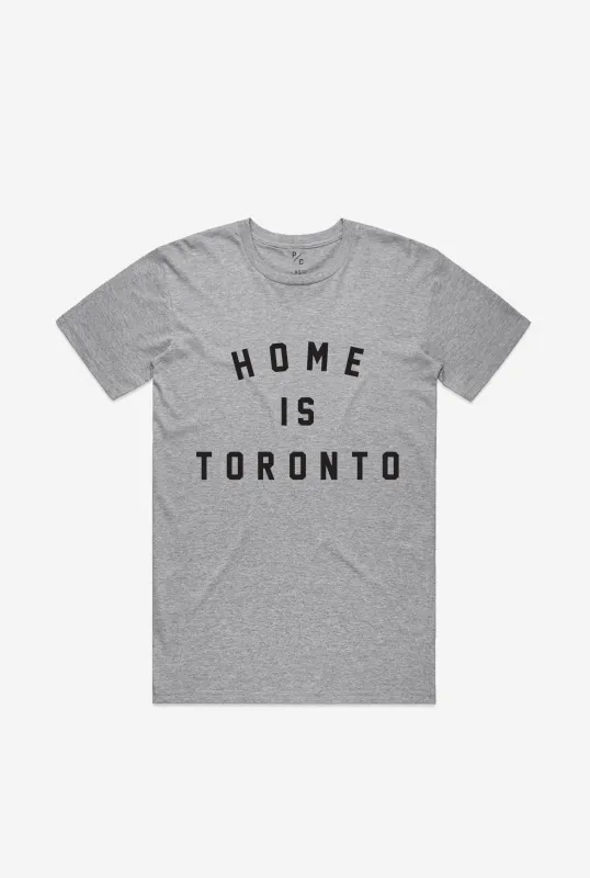 Home is Toronto Varsity T-Shirt - Grey sold by Peace-Collective