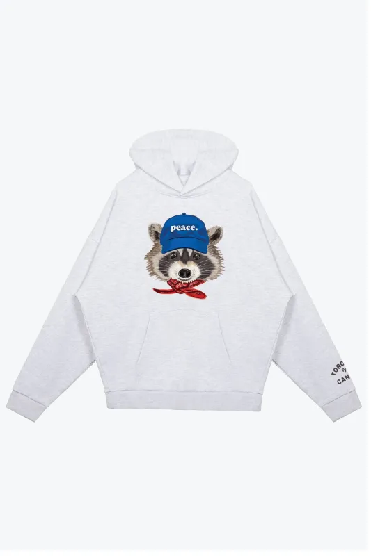 Toronto Trash Teddy Heavyweight Hoodie - Ash sold by Peace-Collective