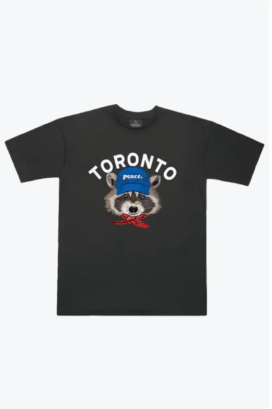Toronto Trash Teddy Heavyweight T-Shirt - Black sold by Peace-Collective