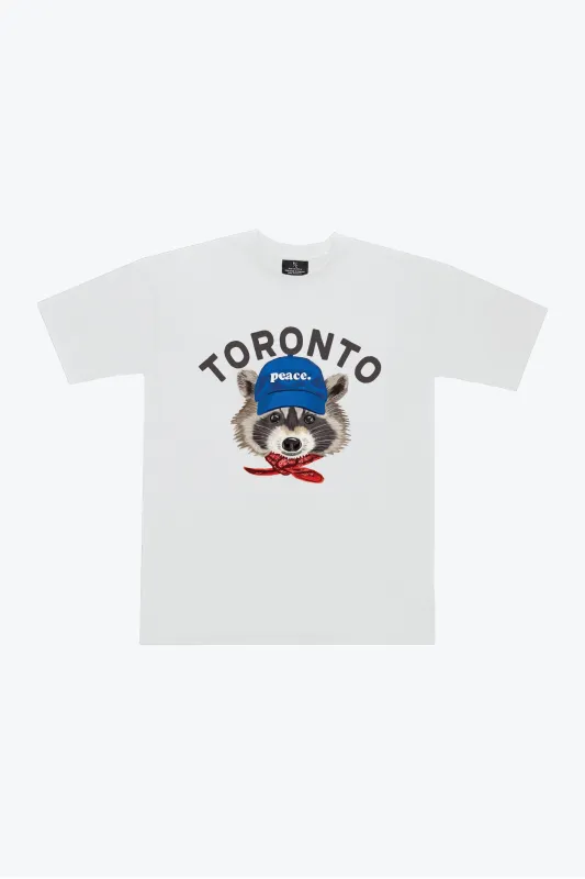 Toronto Trash Teddy Heavyweight T-Shirt - White sold by Peace-Collective
