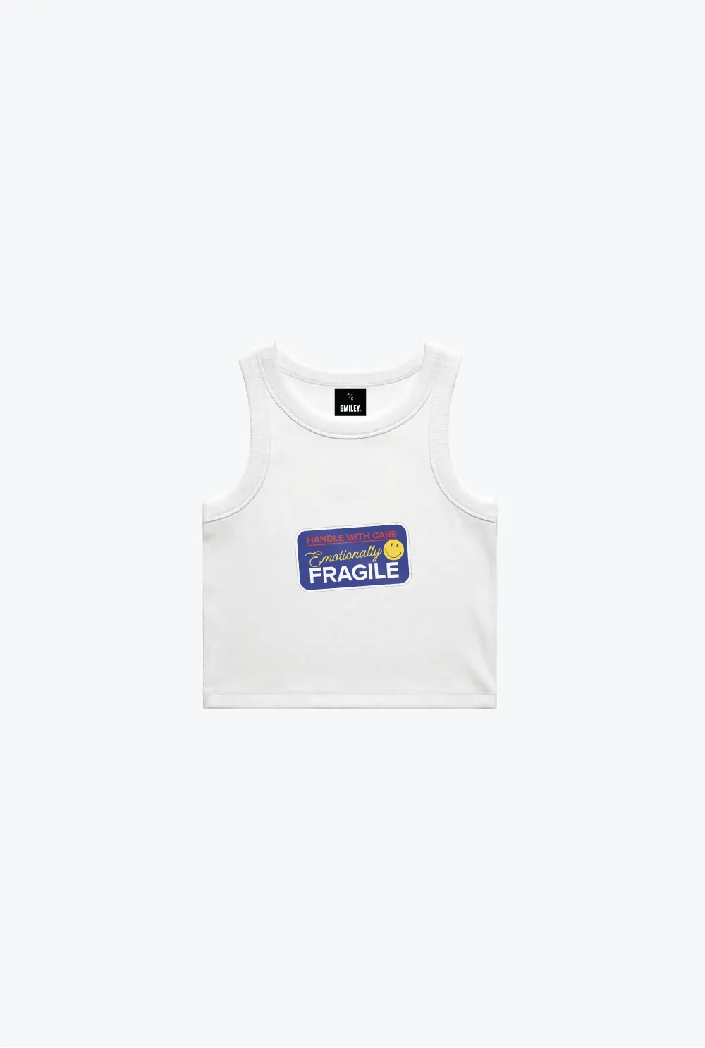 Emotionally Fragile Women's Cropped Tank - White sold by Peace-Collective