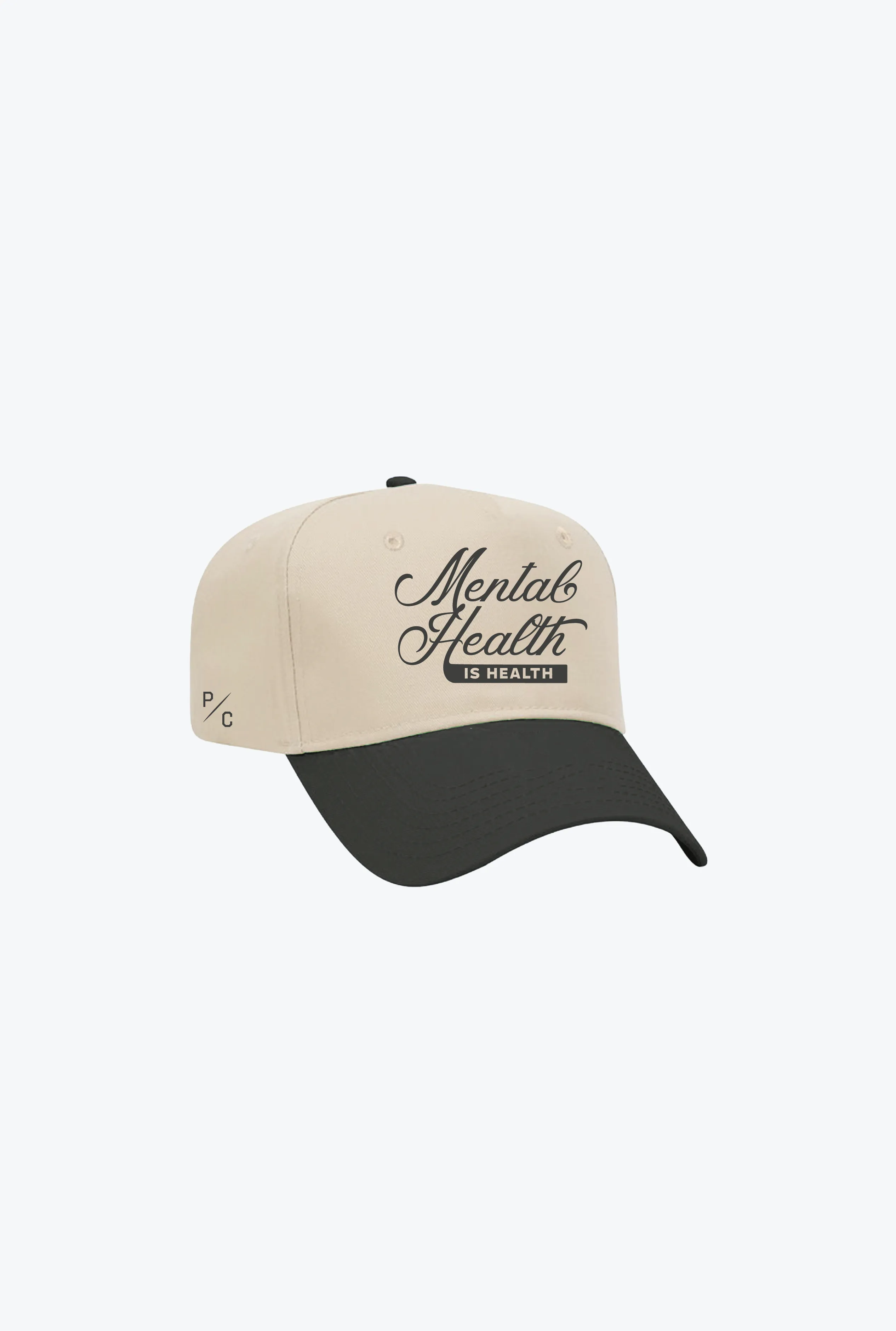 Mental Health is Health A-Frame Cap - Ivory / Black sold by Peace-Collective