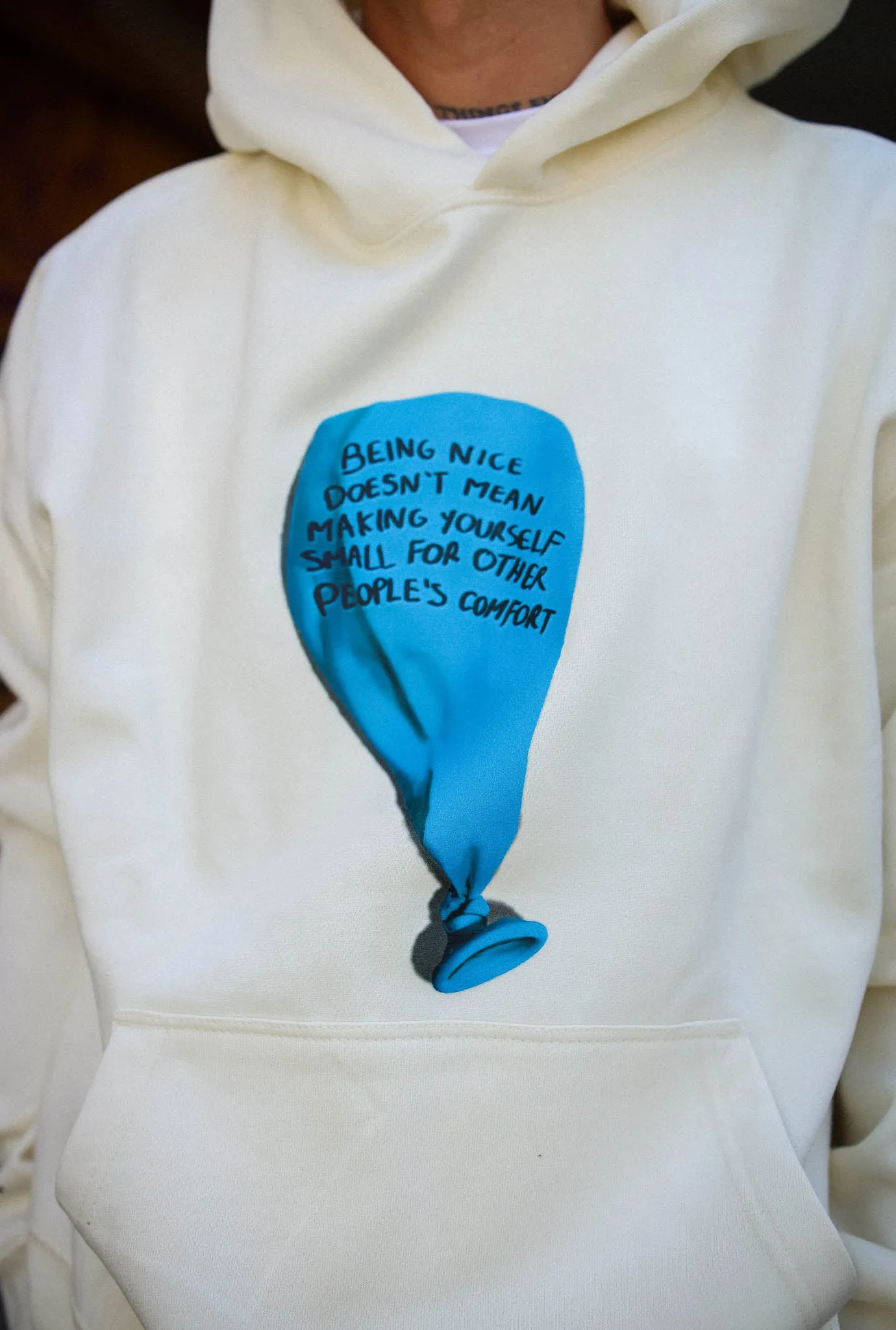 Balloon Heavyweight Hoodie - Ivory sold by Peace-Collective product image thumbnail 3