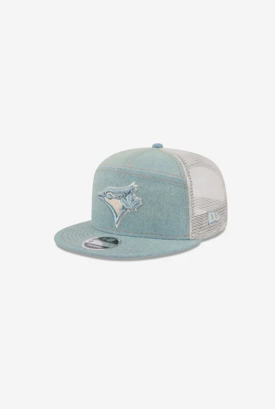 Toronto Blue Jays Denim 9FIFTY Trucker Cap - Blue sold by Peace-Collective