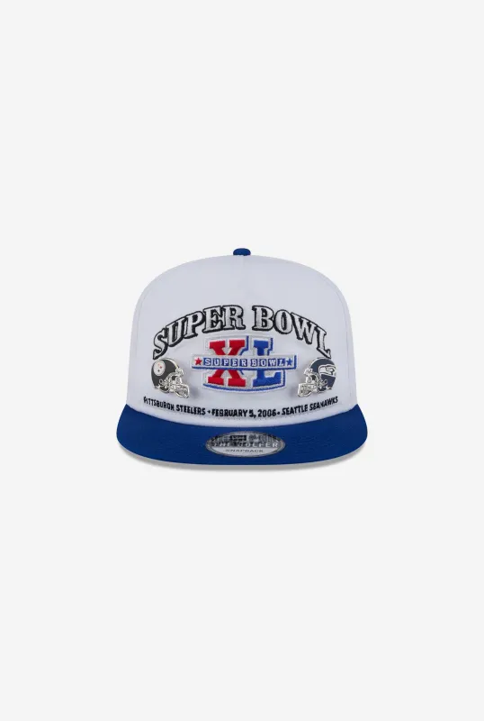 Super Bowl XL Championship Pin Golfer Hat - White sold by Peace-Collective