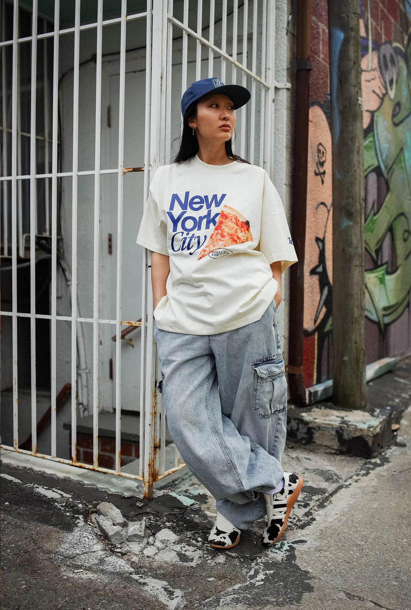 New York City Food Scene Heavyweight T-Shirt - Ivory sold by Peace-Collective product image thumbnail 2