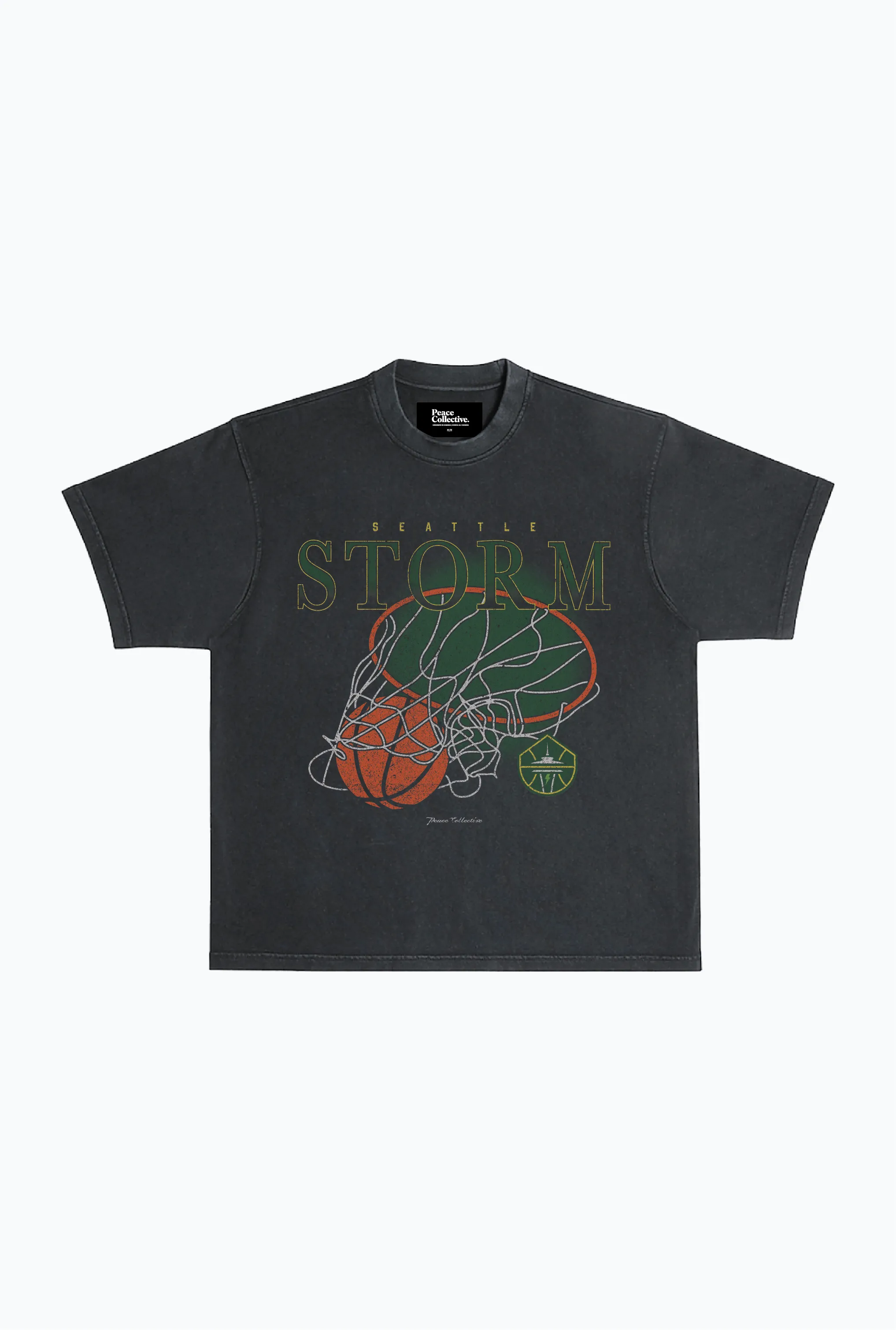 Seattle Storm Heavyweight T-Shirt - Off Black sold by Peace-Collective