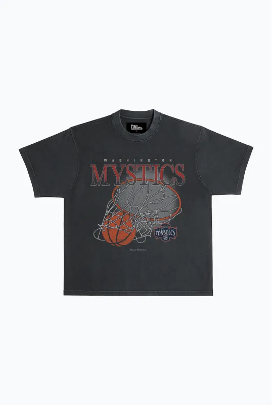 Washington Mystics Heavyweight T-Shirt - Off Black sold by Peace-Collective