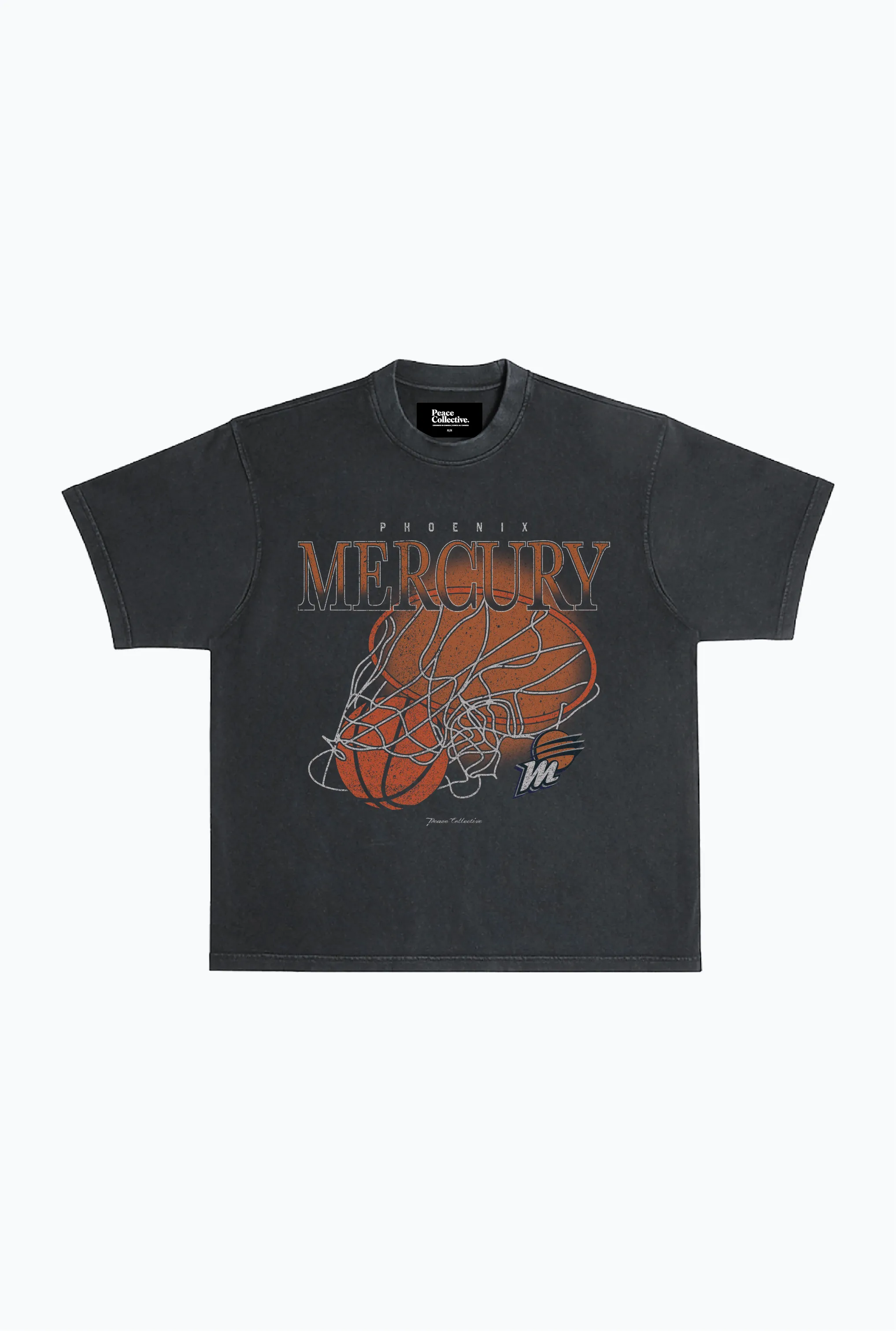 Phoenix Mercury Heavyweight T-Shirt - Off Black sold by Peace-Collective