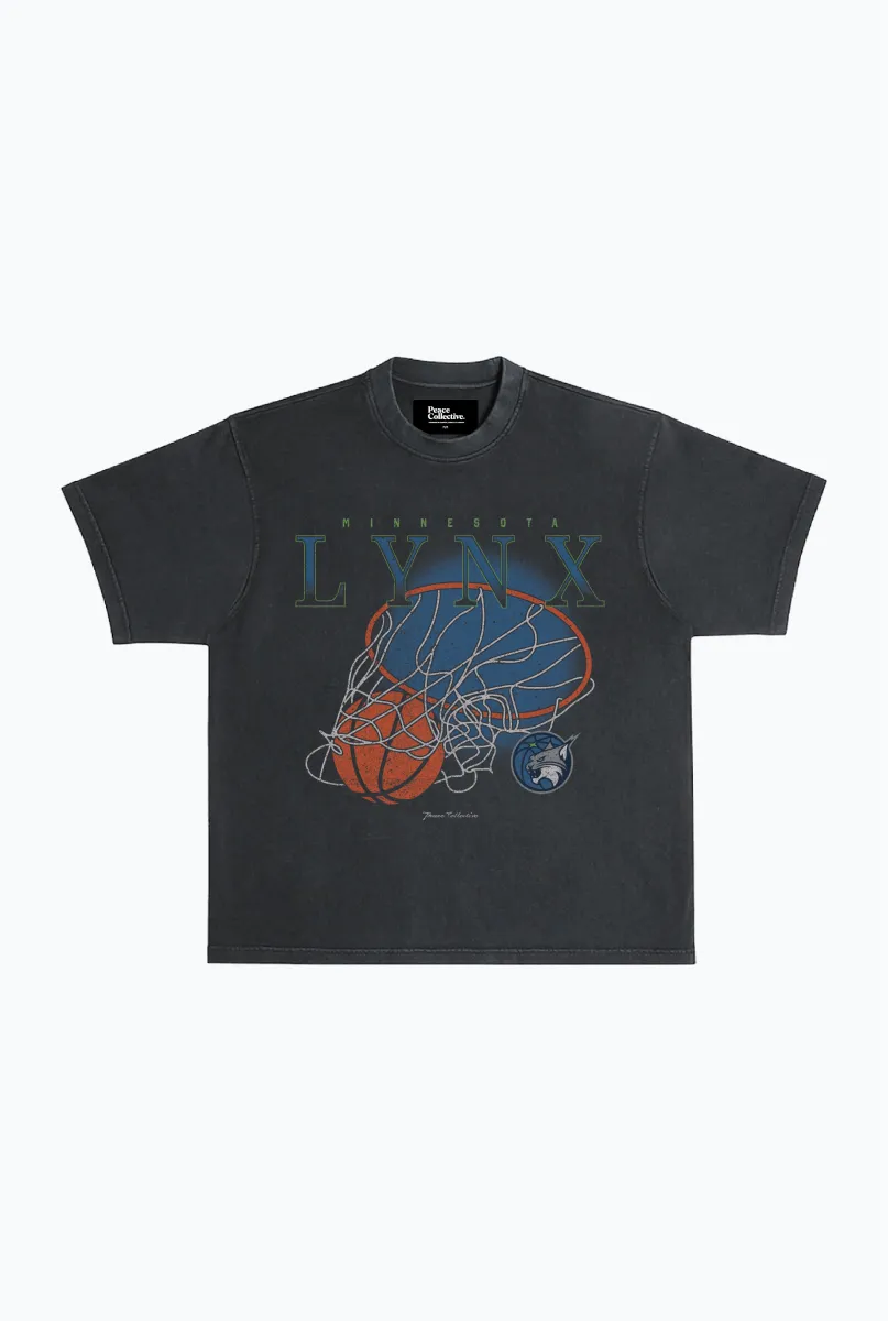 Minnesota Lynx Heavyweight T-Shirt - Off Black sold by Peace-Collective