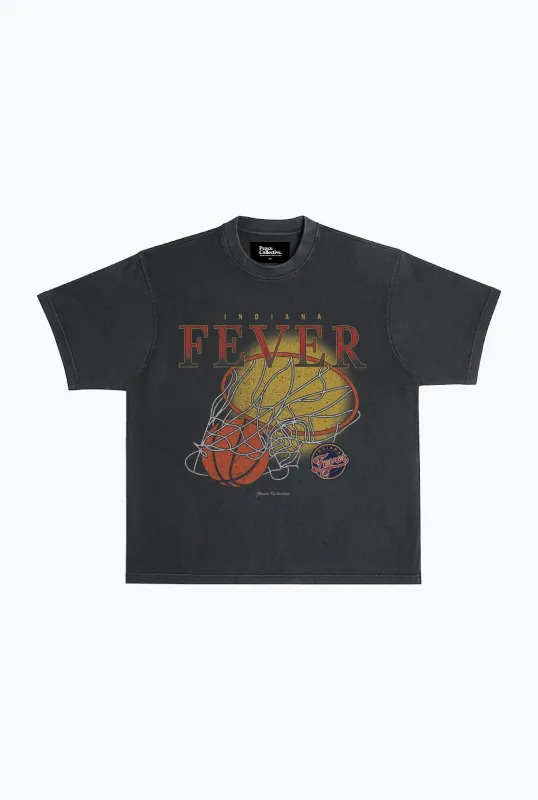 Indiana Fever Cropped Heavyweight T-Shirt - Off Black sold by Peace-Collective