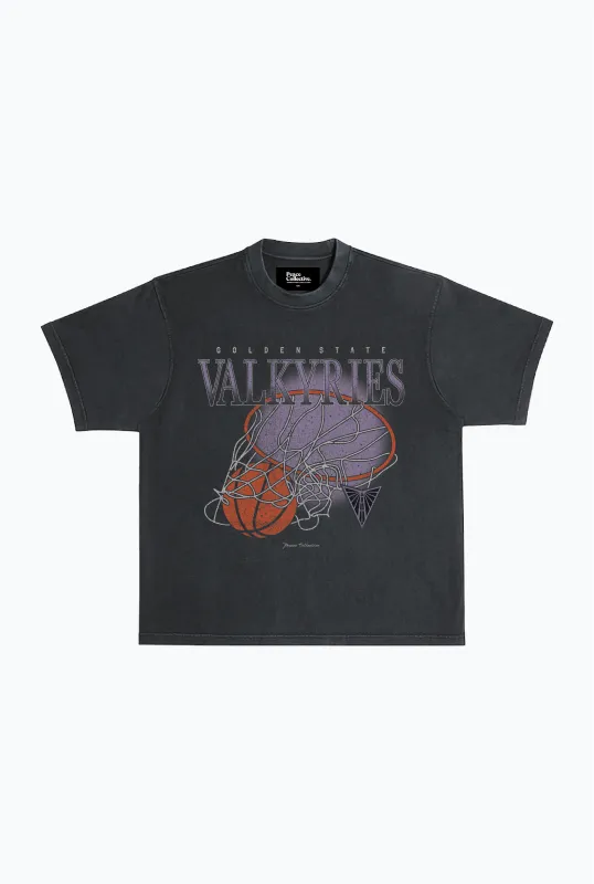Golden State Valkyries Heavyweight T-Shirt - Off Black sold by Peace-Collective
