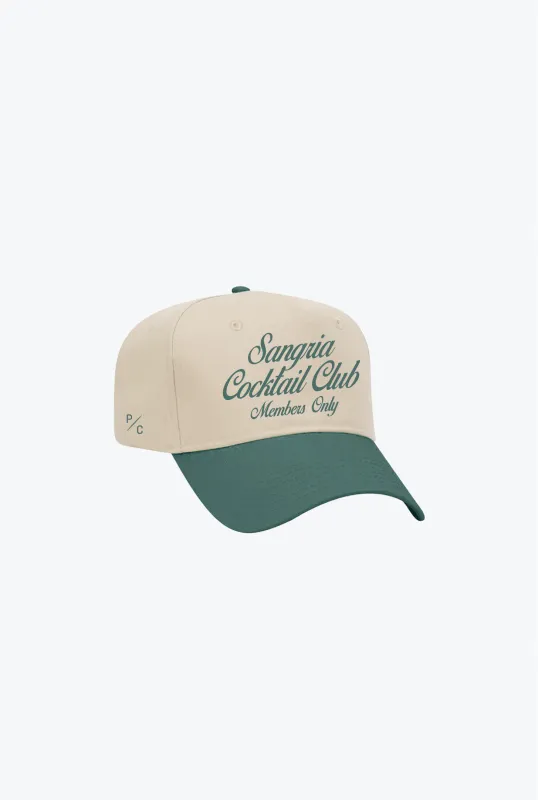 Sangria Cocktail Club A-Frame Cap - Forest Green/White sold by Peace-Collective