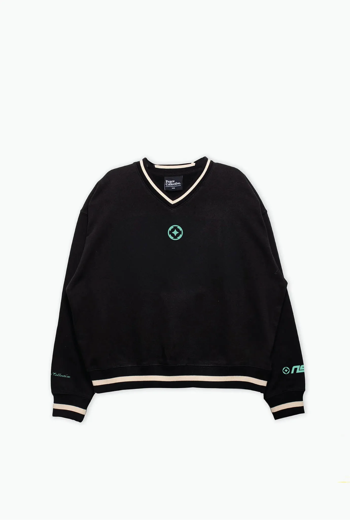 NSL Ribbed Heavyweight Crewneck - Black sold by Peace-Collective