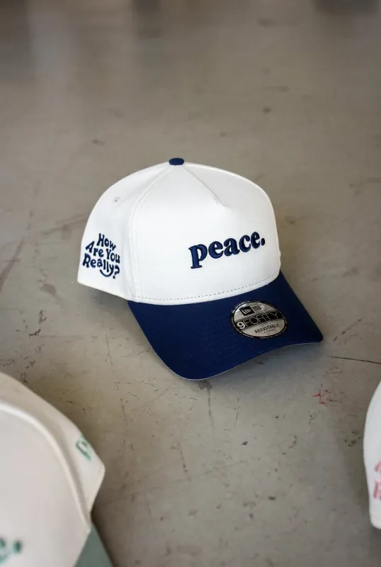 Peace How Are You Really 9FORTY Adjustable Cap - Navy sold by Peace-Collective