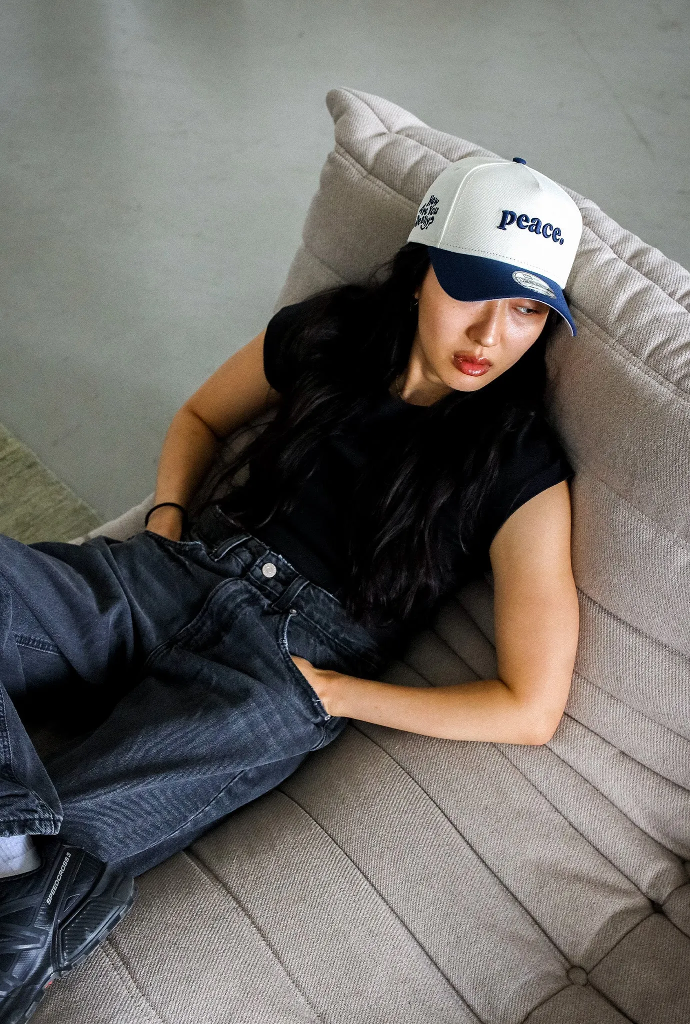 Peace How Are You Really 9FORTY Adjustable Cap - Navy sold by Peace-Collective product image thumbnail 2