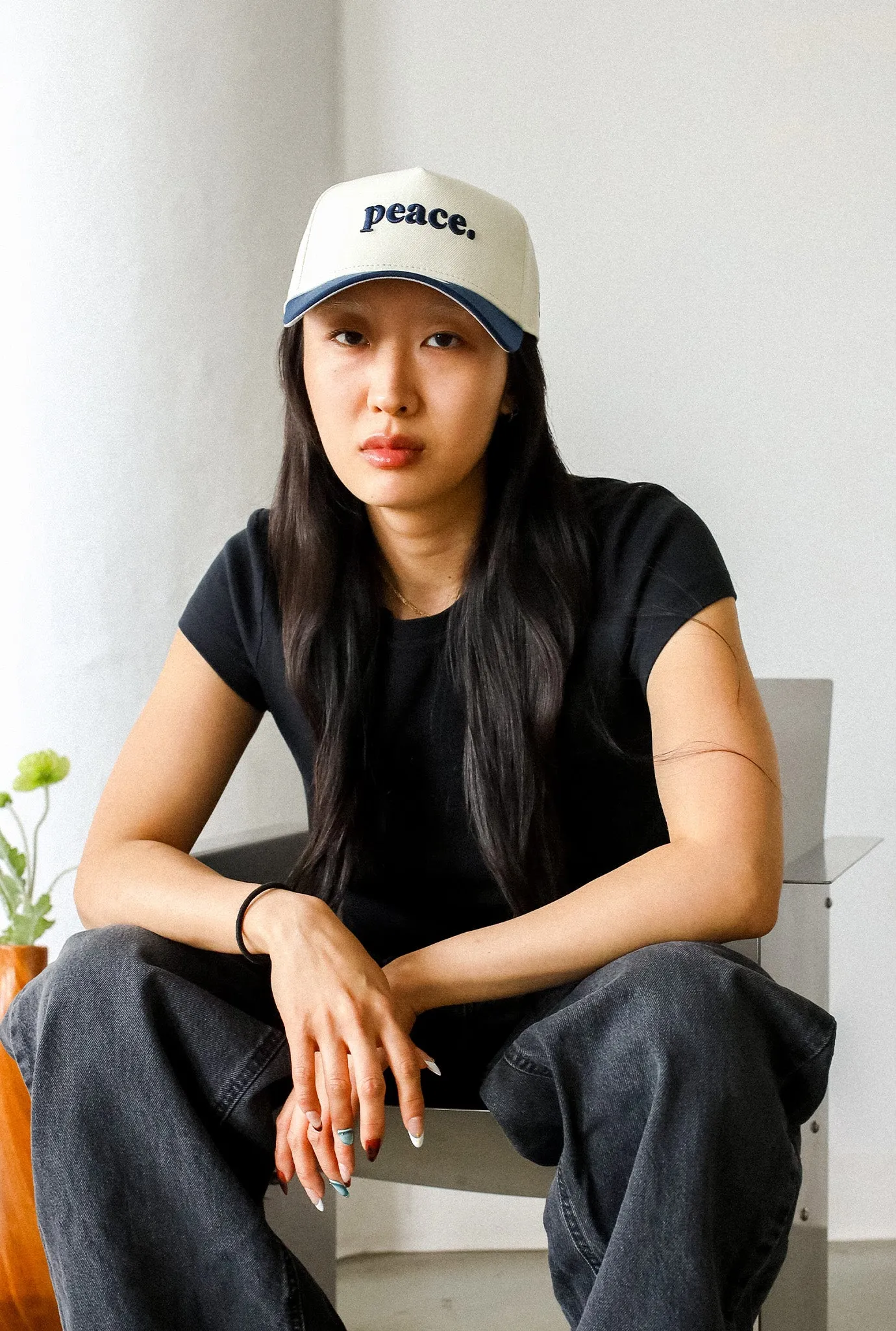 Peace How Are You Really 9FORTY Adjustable Cap - Navy sold by Peace-Collective product image thumbnail 4