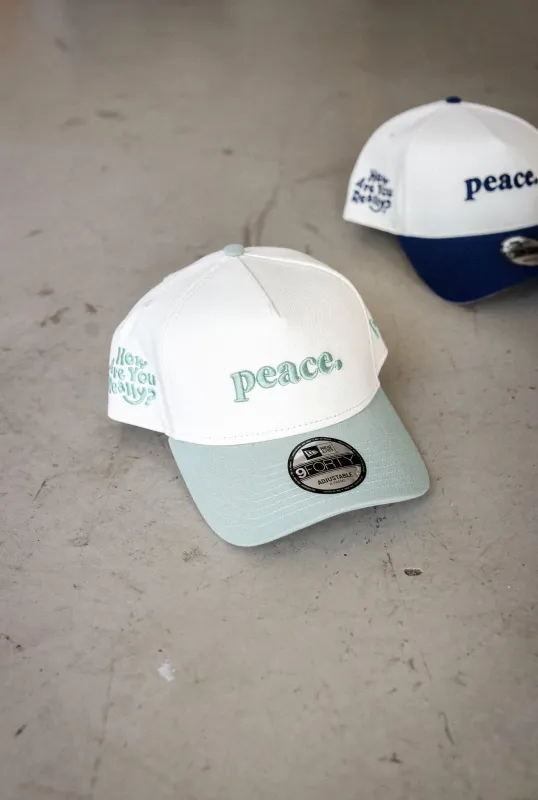 Peace How Are You Really 9FORTY Adjustable Cap - Eucalyptus sold by Peace-Collective