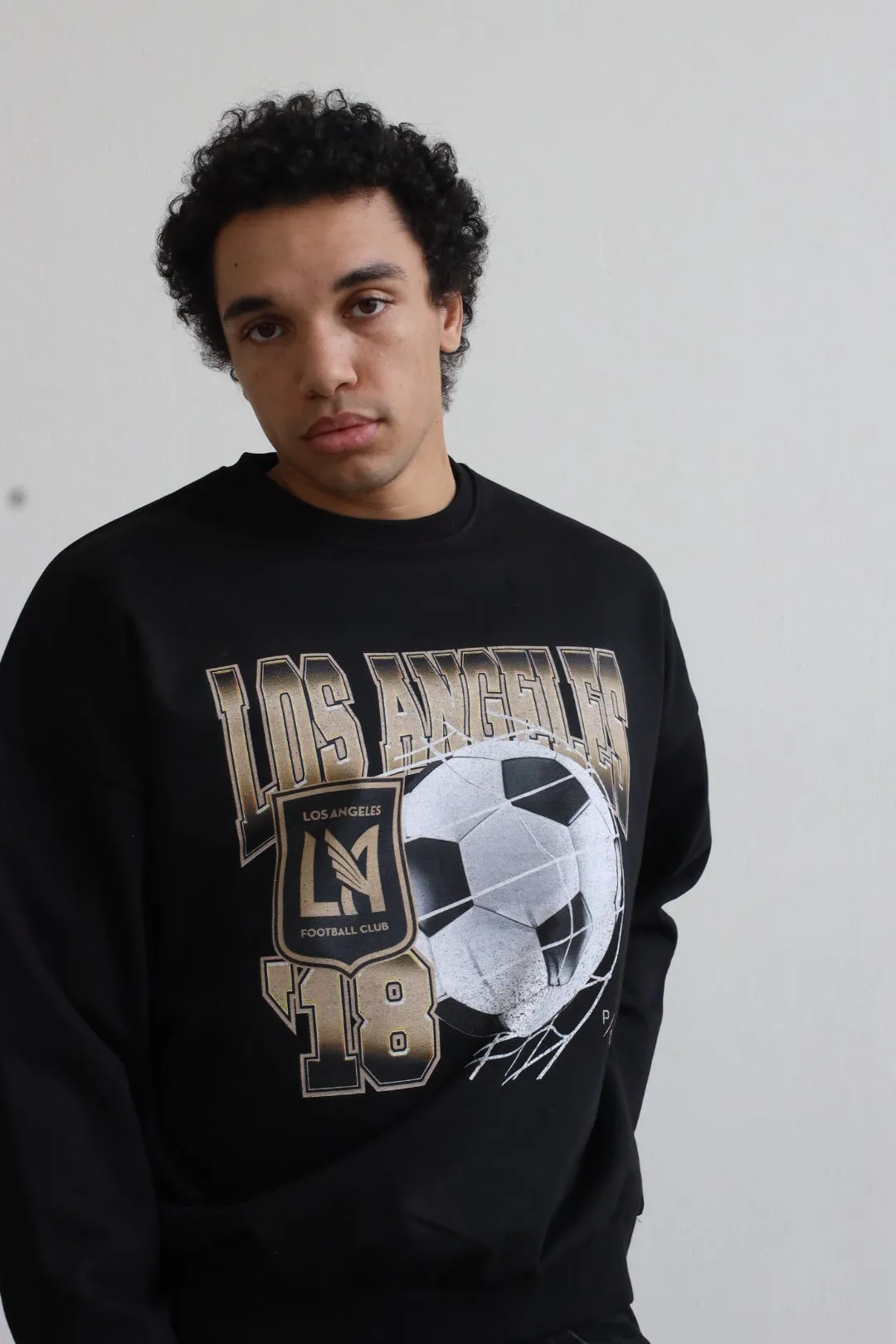 Los Angeles FC Vintage Ball SuperHeavy™️ Crewneck - Black sold by Peace-Collective product image thumbnail 4