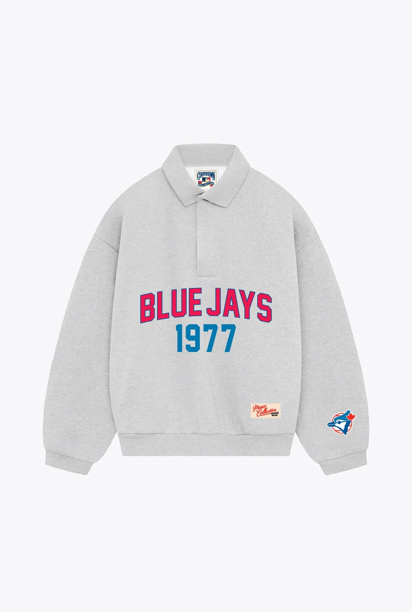 Toronto Blue Jays 1977 Oversized Rugby - Ash sold by Peace-Collective