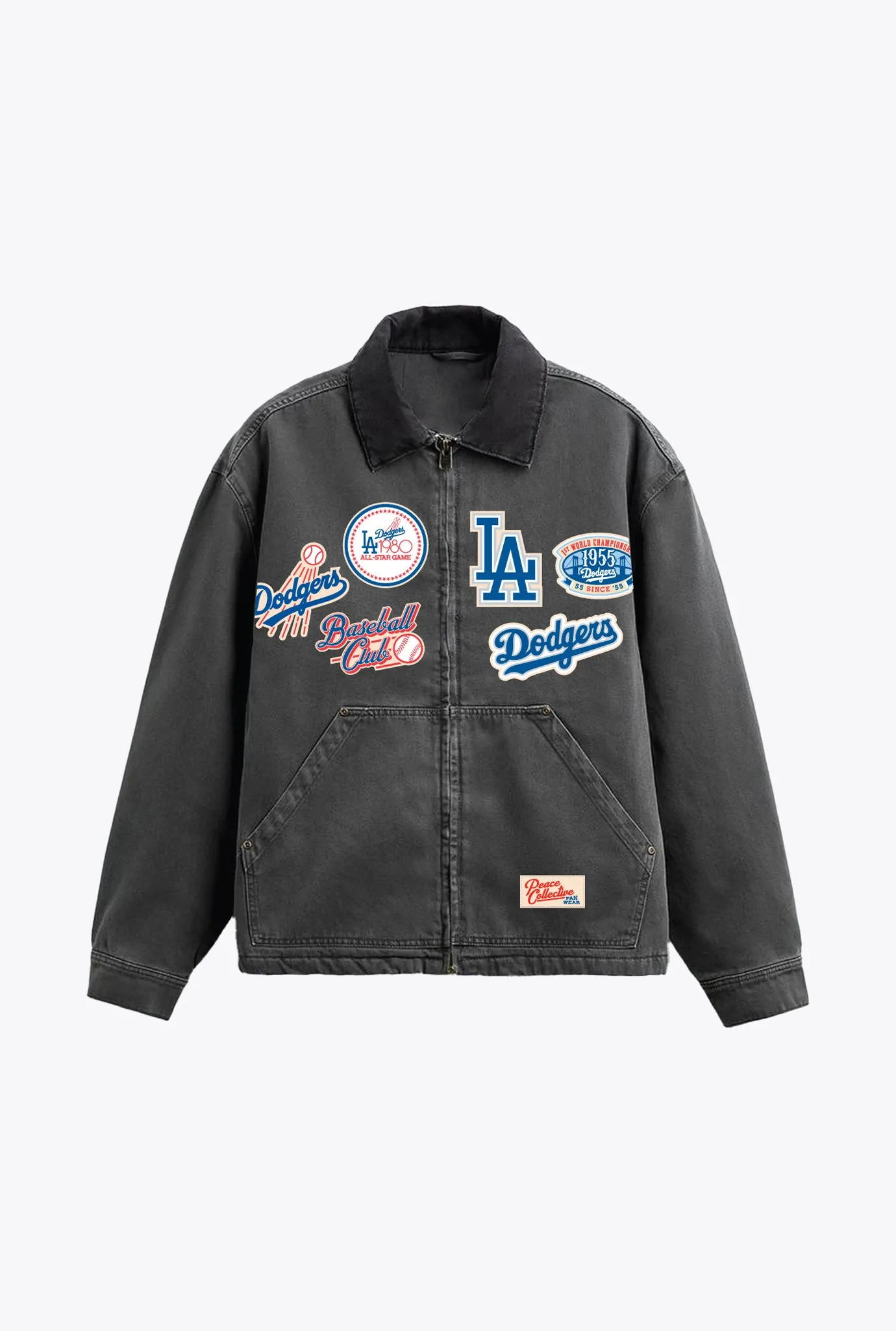 Los Angeles Dodgers Vintage Work Jacket - Black sold by Peace-Collective