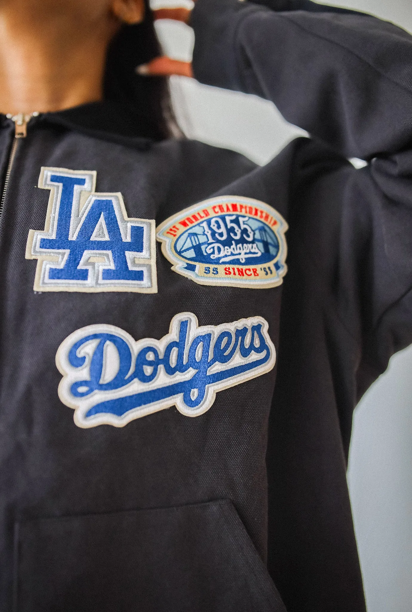 Los Angeles Dodgers Vintage Work Jacket - Black sold by Peace-Collective product image thumbnail 4