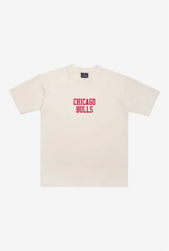 Chicago Bulls Heavyweight T-Shirt - Natural sold by Peace-Collective