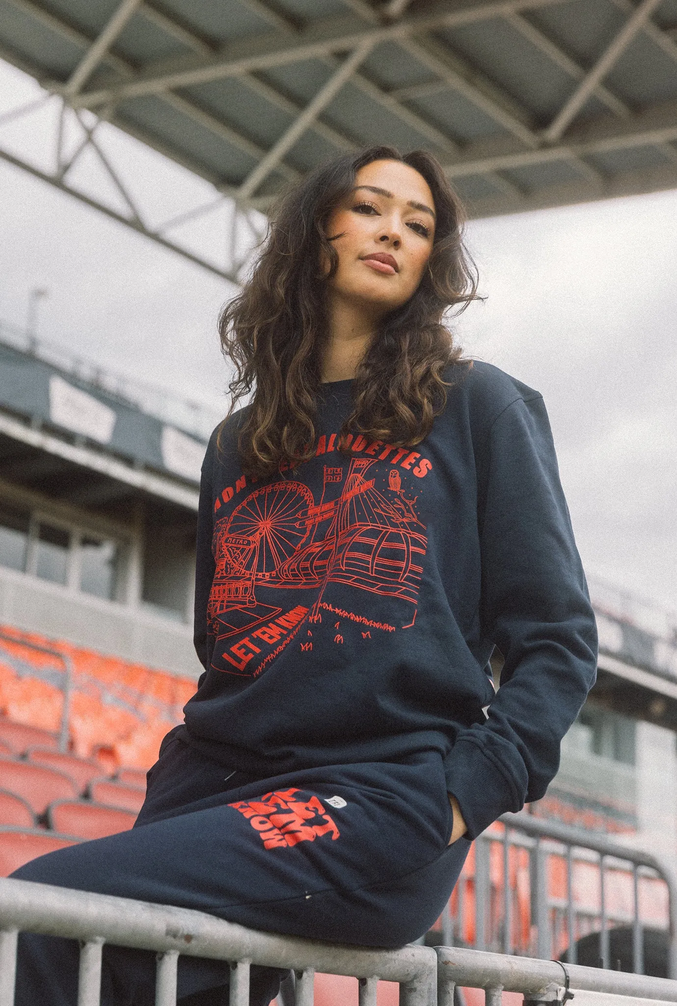 Montreal Alouettes Let 'em Know Crewneck - Navy sold by Peace-Collective product image thumbnail 2