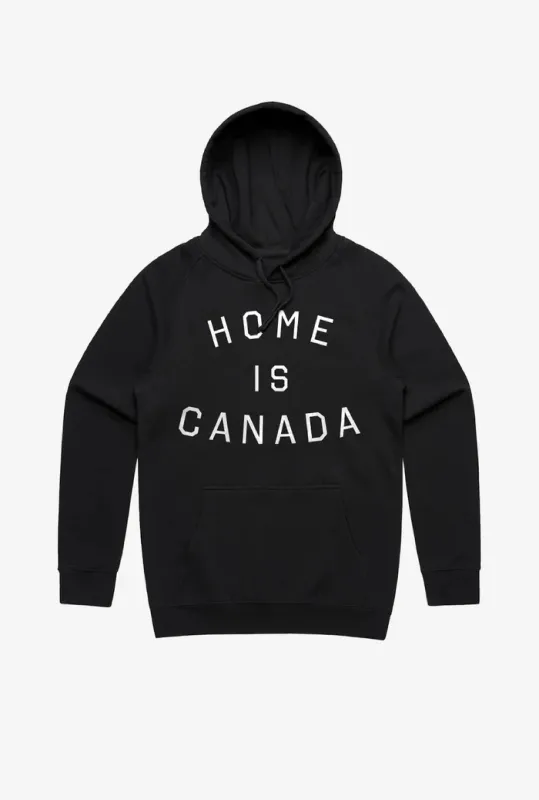 Elbows Up Home is Canada Hoodie - Black sold by Peace-Collective