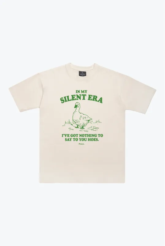 In My Silent Era Heavyweight T-Shirt - Ivory sold by Peace-Collective