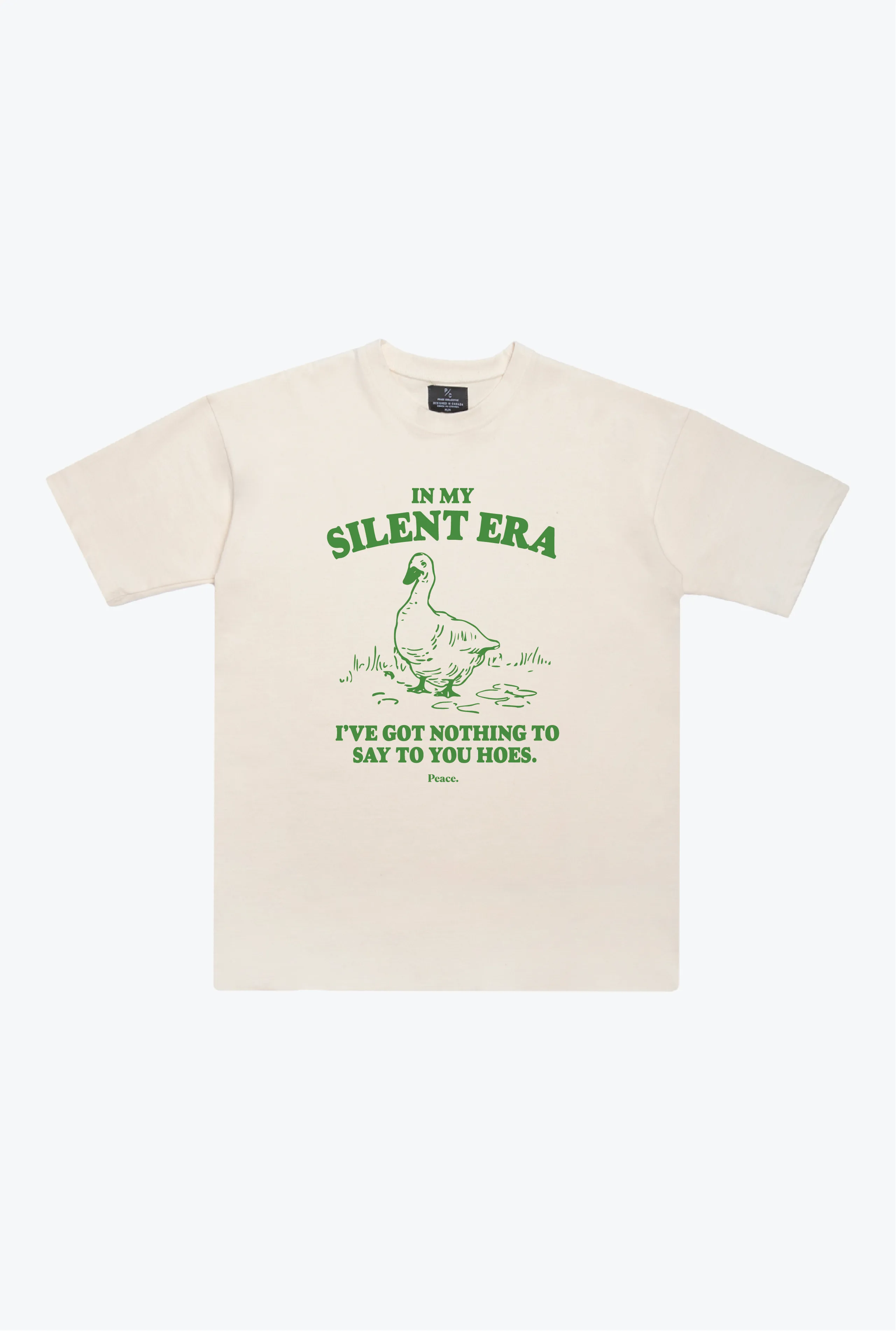 In My Silent Era Heavyweight T-Shirt - Ivory sold by Peace-Collective