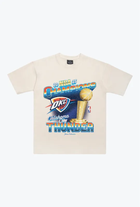 Oklahoma City Thunder NBA Champions Heavyweight T-Shirt - Ivory made by Peace-Collective