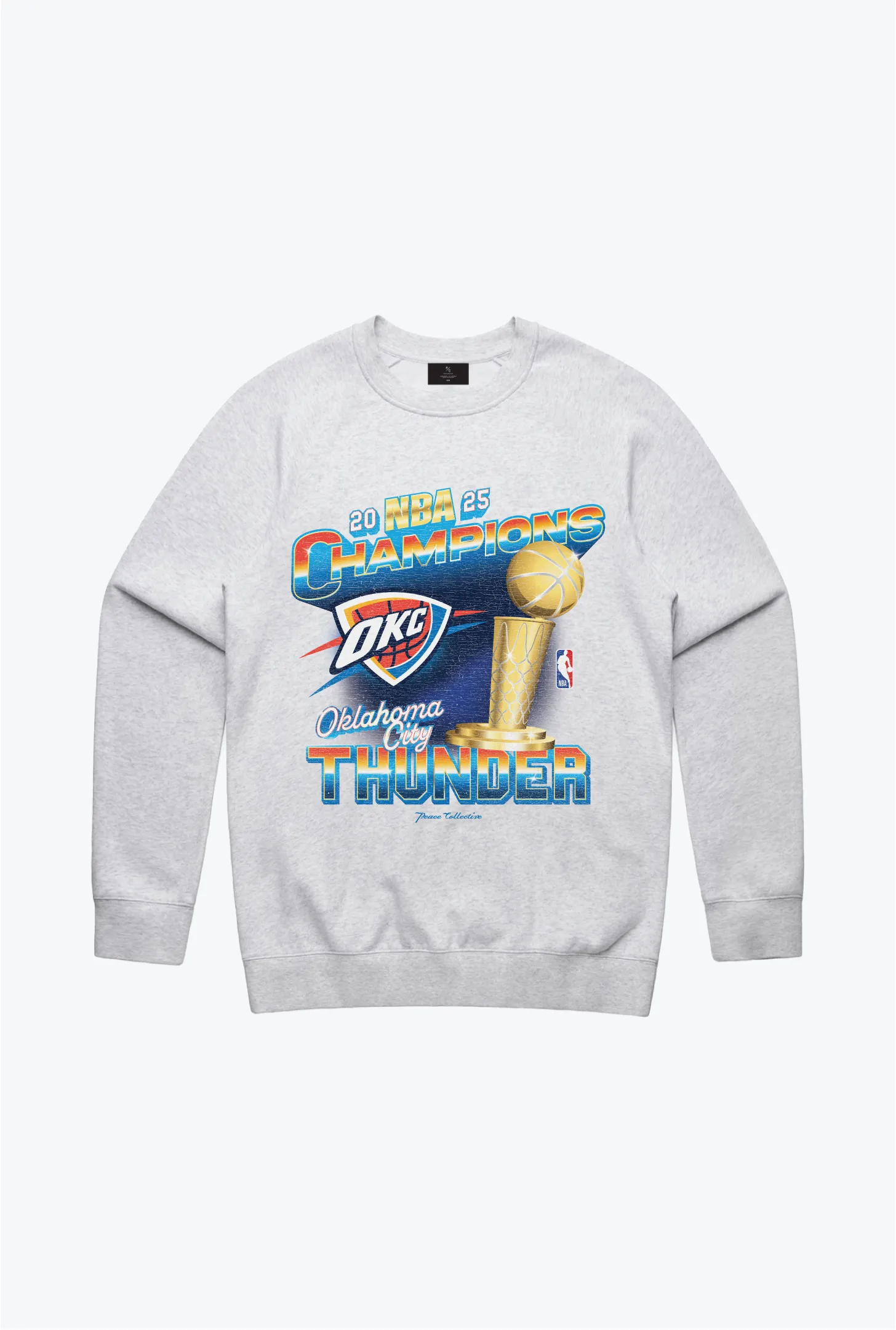 Oklahoma City Thunder NBA Champions Crewneck - Ash sold by Peace-Collective