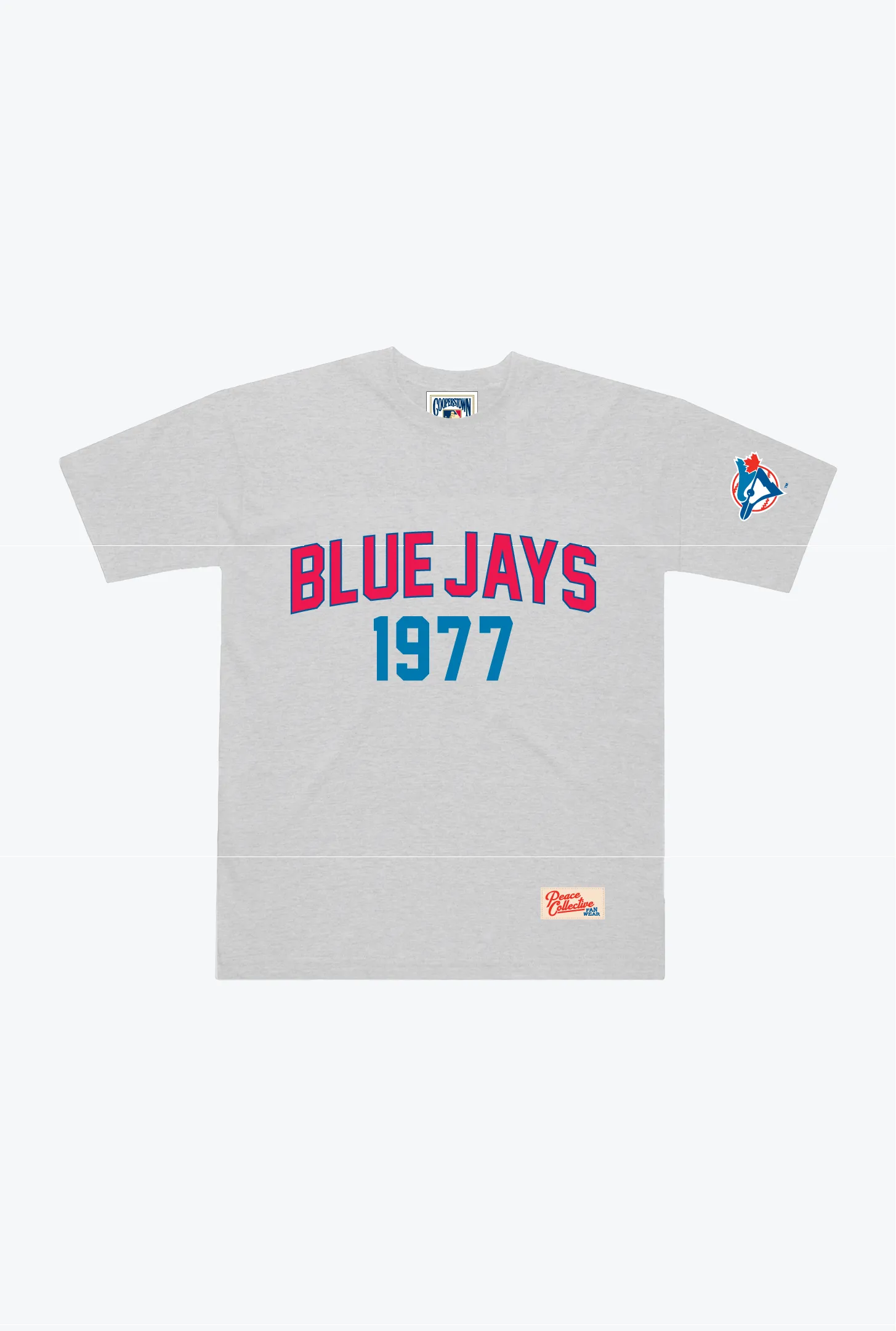 Toronto Blue Jays 1977 Heavyweight T-Shirt - Grey sold by Peace-Collective