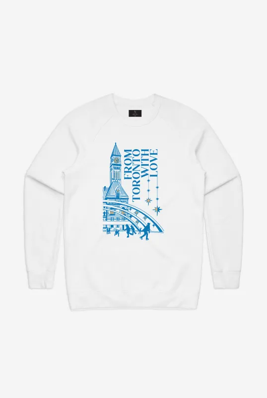 Nathan Philip Square Holiday Crewneck - White sold by Peace-Collective