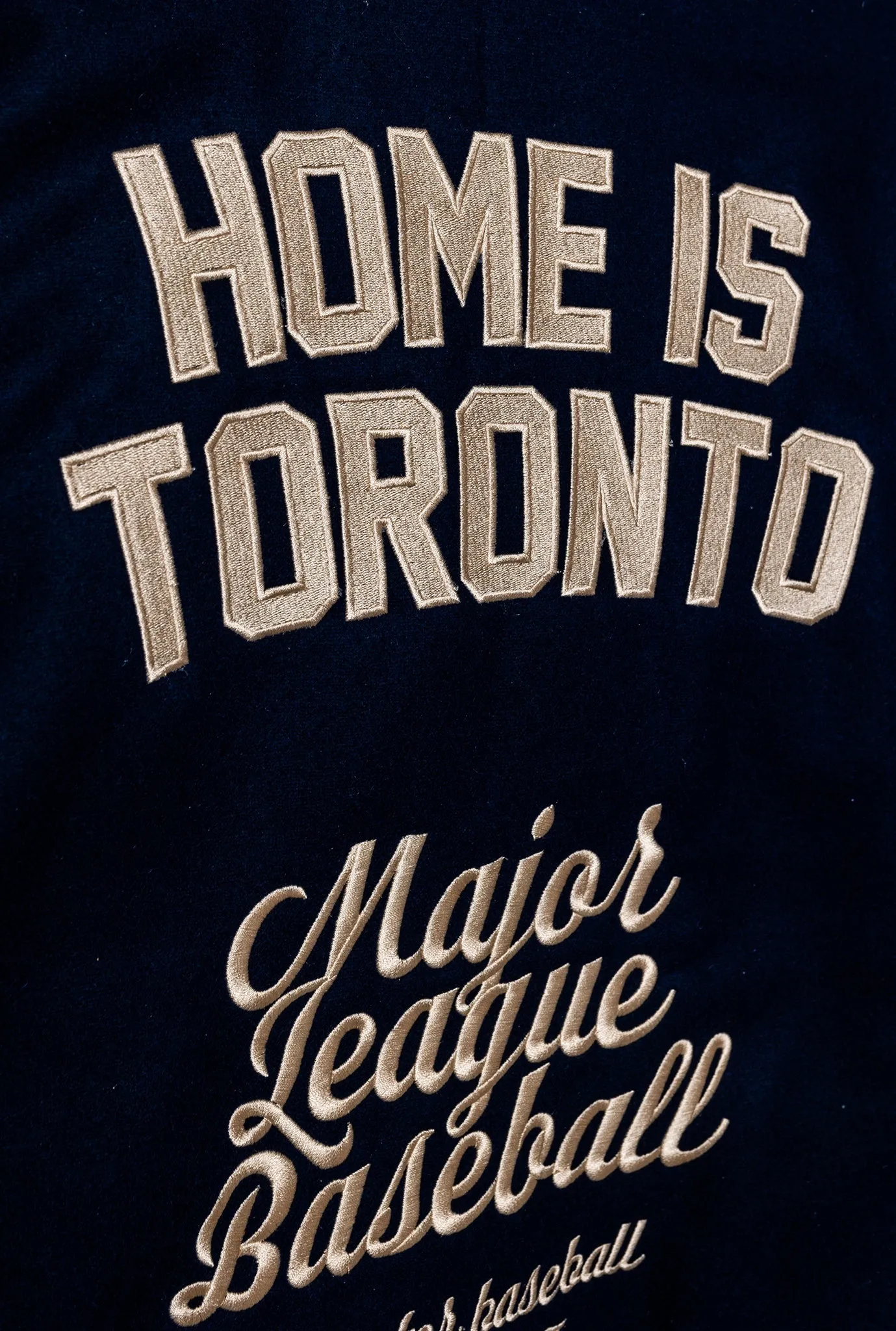 Toronto Blue Jays Patch Letterman Jacket - Navy and Cream sold by Peace-Collective product image thumbnail 3