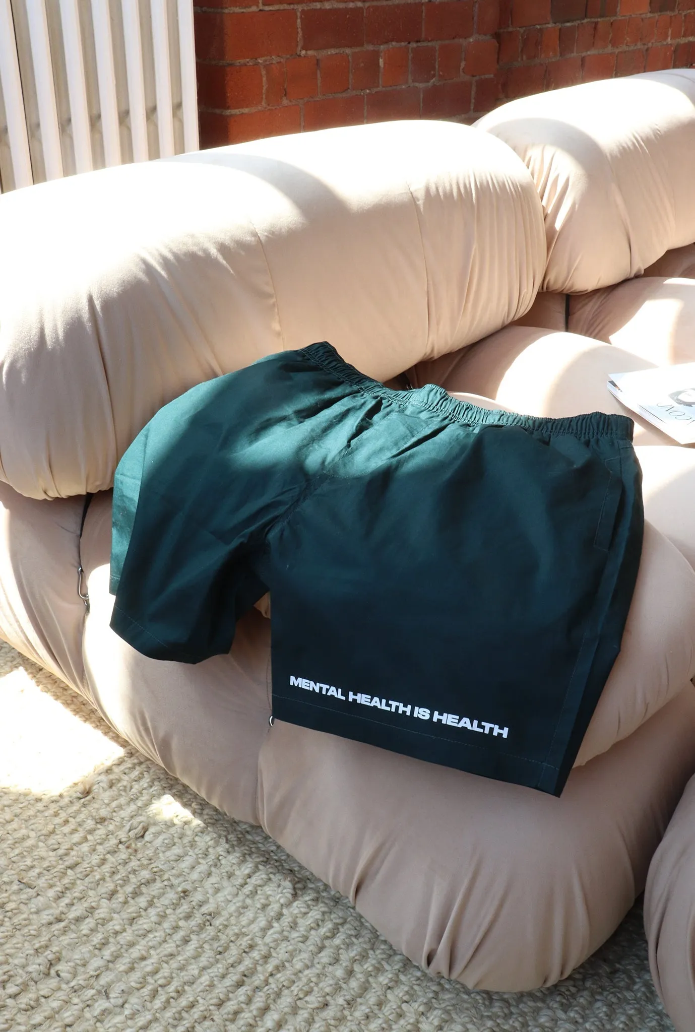 Mental Health is Health Board Shorts - Pine Green sold by Peace-Collective product image thumbnail 3