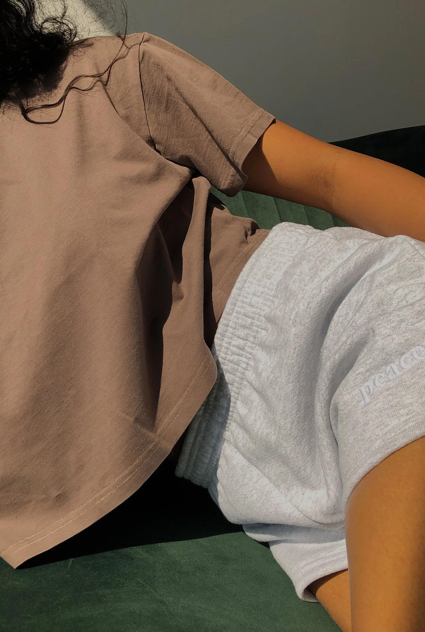 Peace Women's Fleece Shorts - Grey sold by Peace-Collective product image thumbnail 3