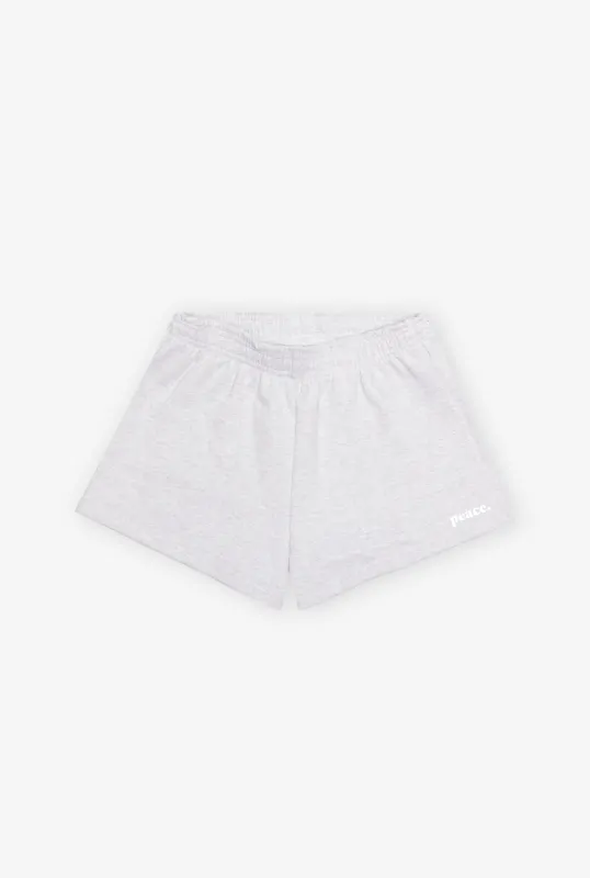 Peace Women's Fleece Shorts - Grey sold by Peace-Collective