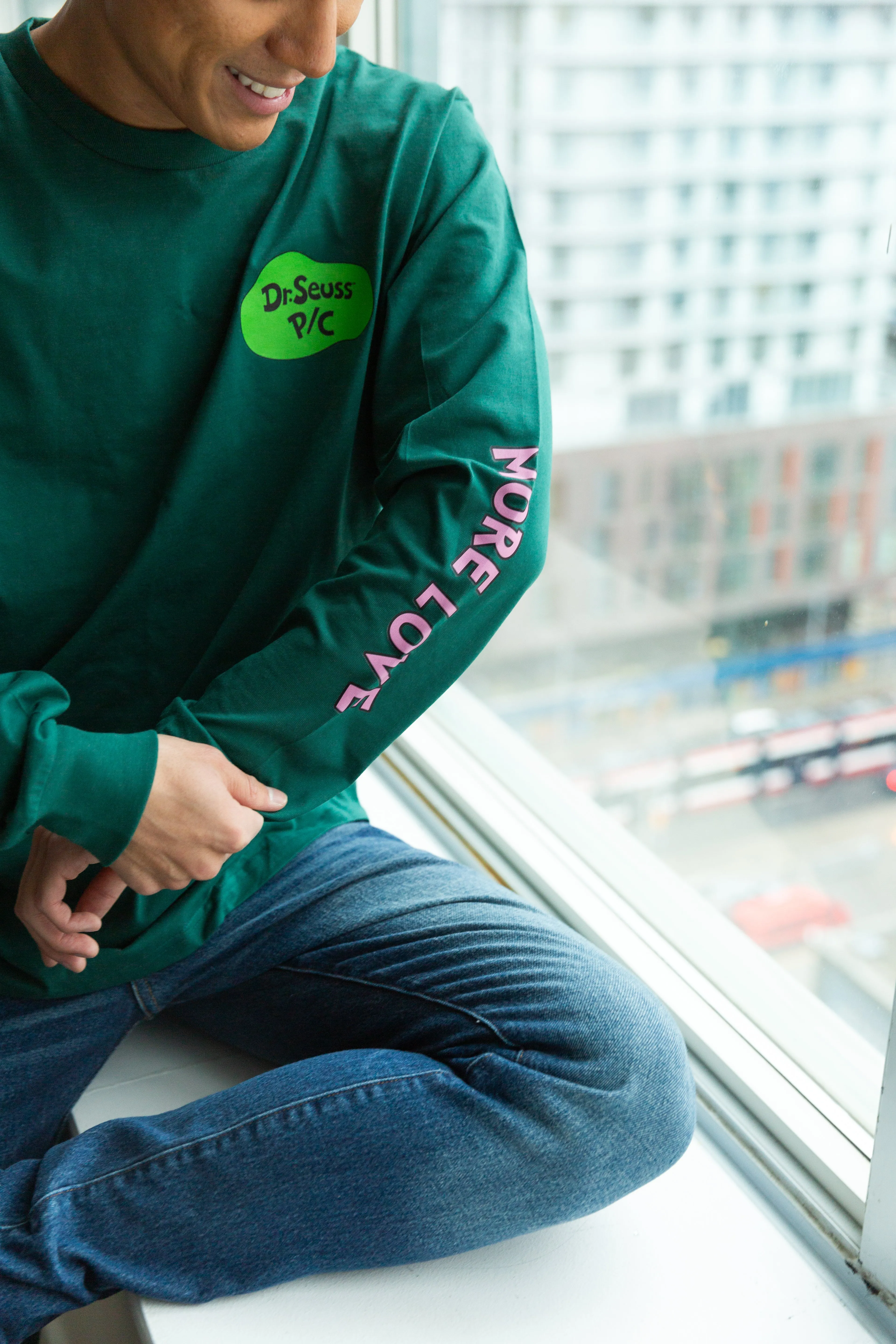 The Lorax All Over Long Sleeve - Forest Green sold by Peace-Collective product image thumbnail 3