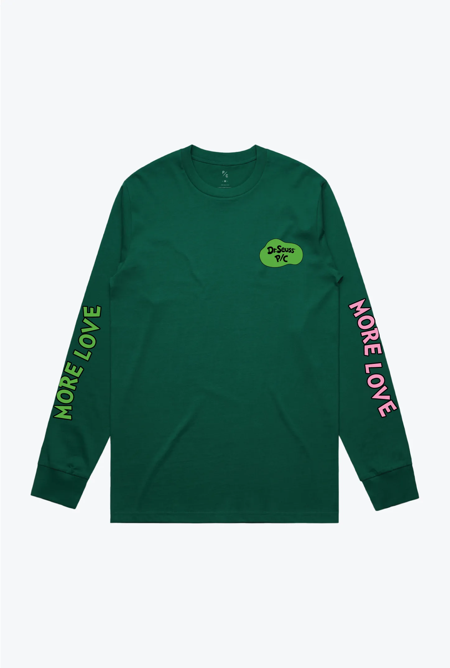 The Lorax All Over Long Sleeve - Forest Green sold by Peace-Collective